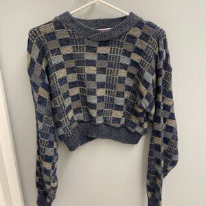 Vintage cropped knit sweater